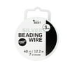 Cousin DIY 0.3 mm Silver 7-Strand Beading Wire, Stainless Steel, 40 ft.