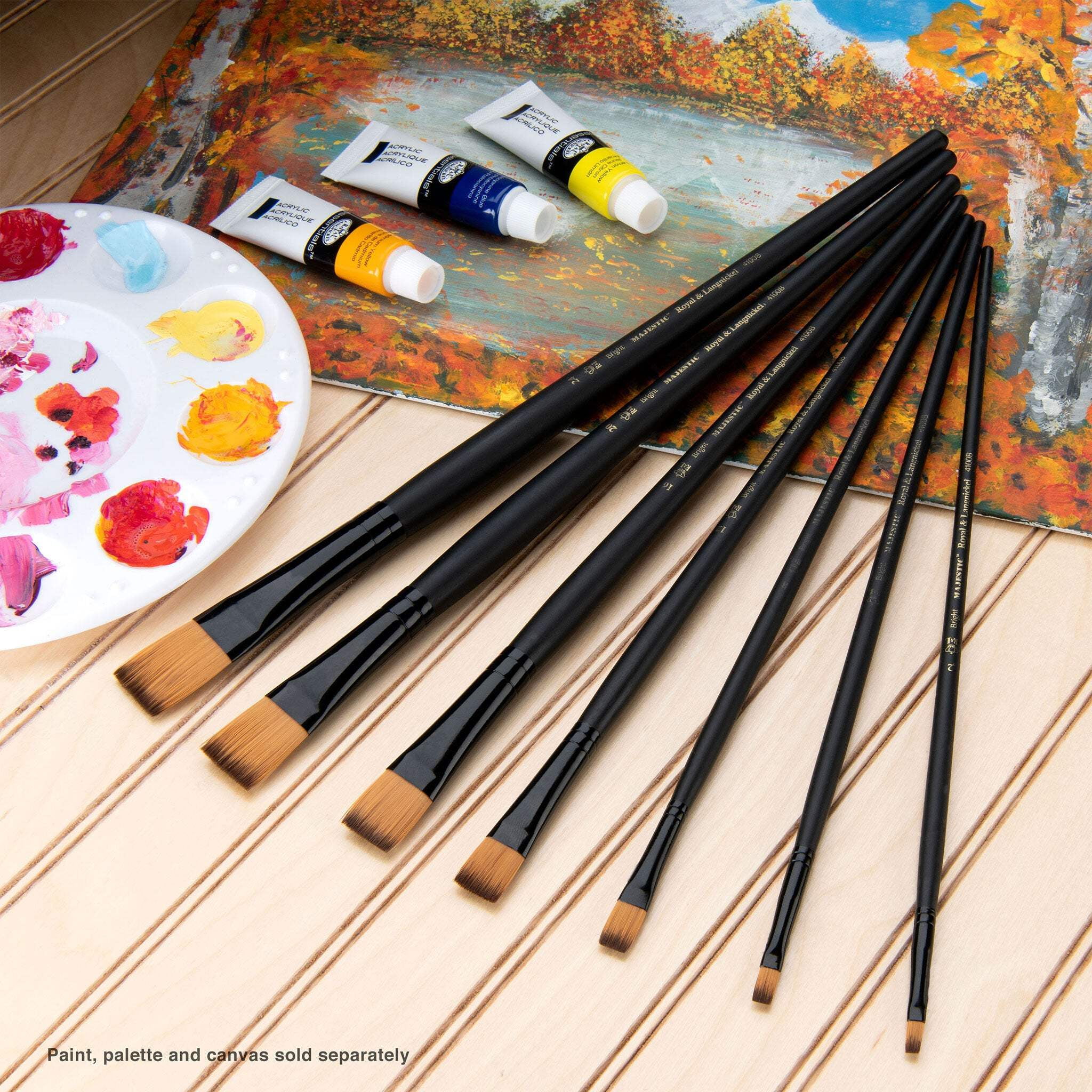 RMAJ-405 | Majestic™ 7pc Long Handle Acrylic & Oil Bright Brush Set