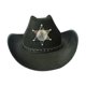thumbnail image 2 of Sombrero de vaquero occidental, sombrero para el sol al aire libre con cuerda, sombrero de vaquera, sombrero para exteriores Negro, 2 of 9
