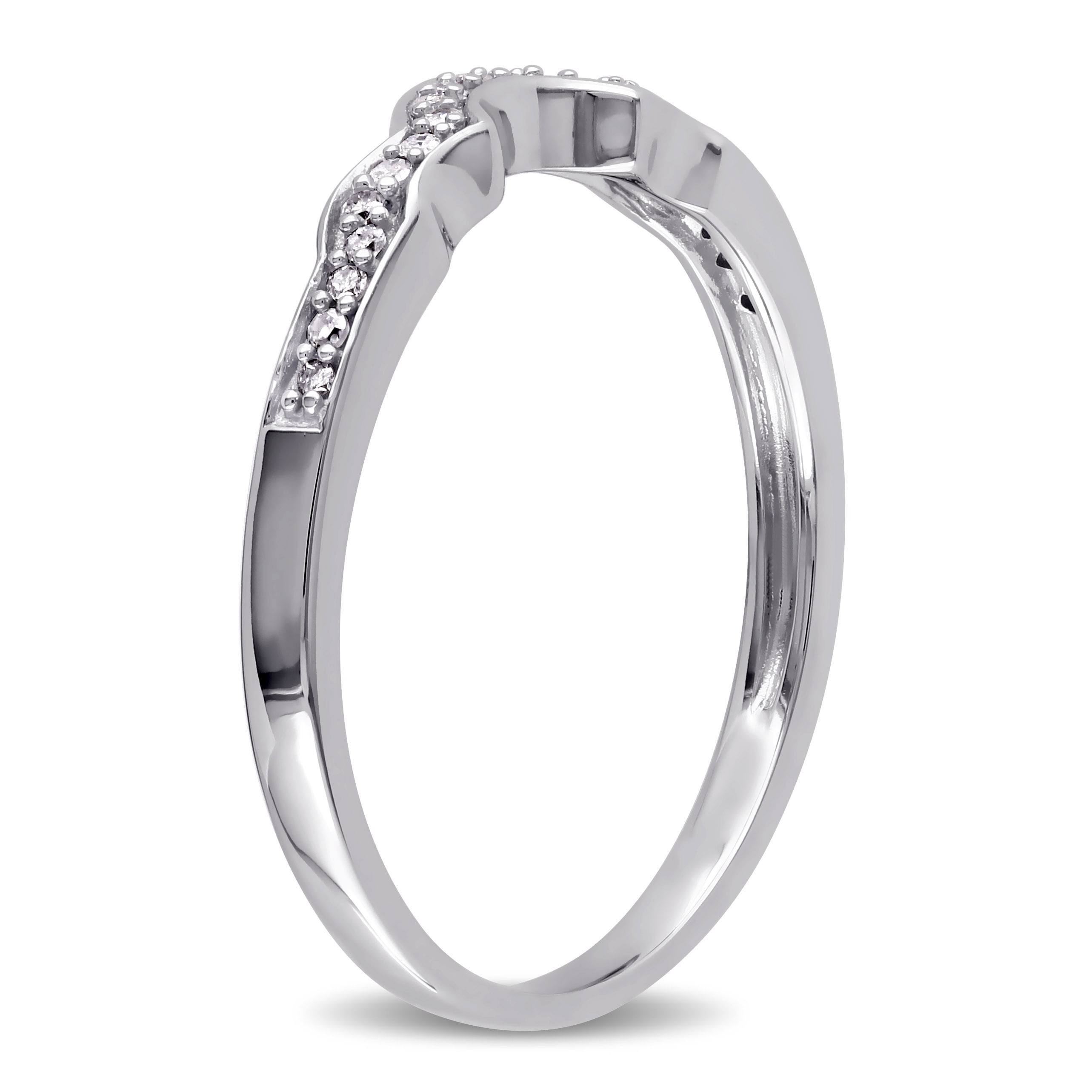 Everly Women's Diamond 10k White Gold Wedding Ring