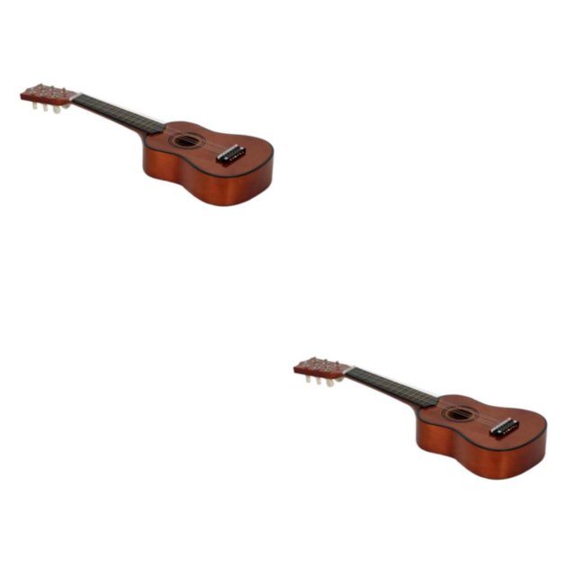 Guardoinrt Portable 21inch 6 Strings Acoustic Guitar Musical Instrument Gift Coffee 21 inch 2PCS