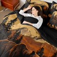 thumbnail image 4 of Castle Fairy Boys Girls Safari Bear Bedding Comforter Set,Woodland Animal Full Bedding Set, 4 of 8
