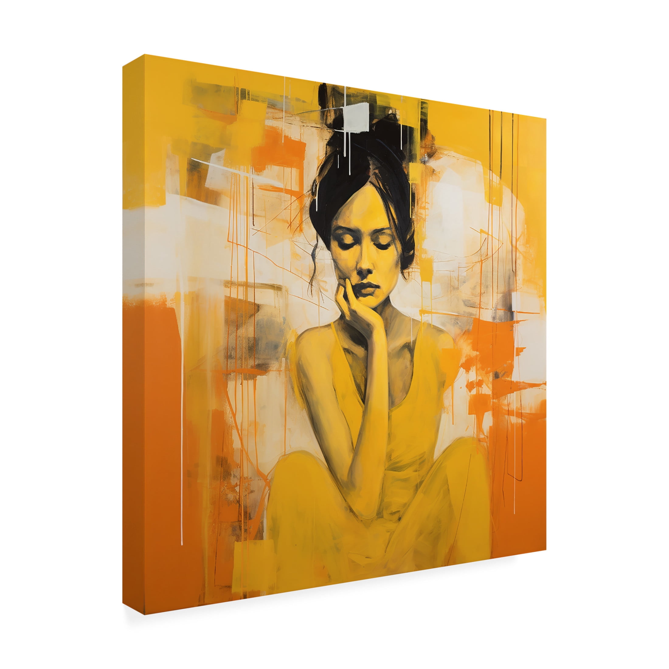 Canvas Wall Art - Ray Heere 'Colorful Model 1' Wall Art for Living Room, Bedroom, or Office Décor by Trademark Fine Art - 24 x 24 Inches