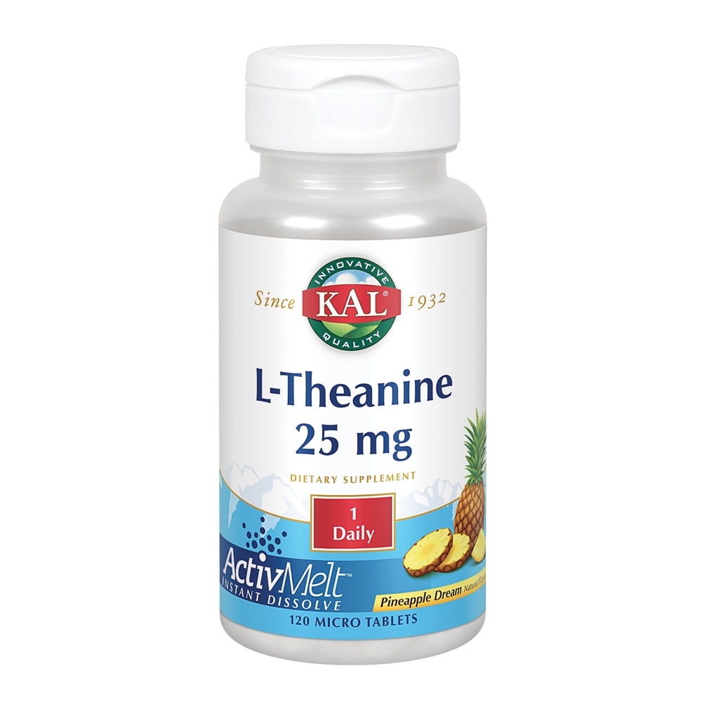 KAL LTheanine 25 mg ActivMelt Healthy Relaxation, Stress, Mood