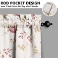 thumbnail image 5 of Kitchen Curtains and Valance Set 36 Inch Tier Pioneer Colorful Floral 3 Pieces Set Dining Room Small Curtain Drapes Cafe Curtains Valance for Home Decor Rod Pocket, 5 of 6