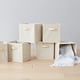 thumbnail image 4 of Organizador de cubos de almacenamiento de tela plegable con asas, color beige, paquete de 6, 4 of 4