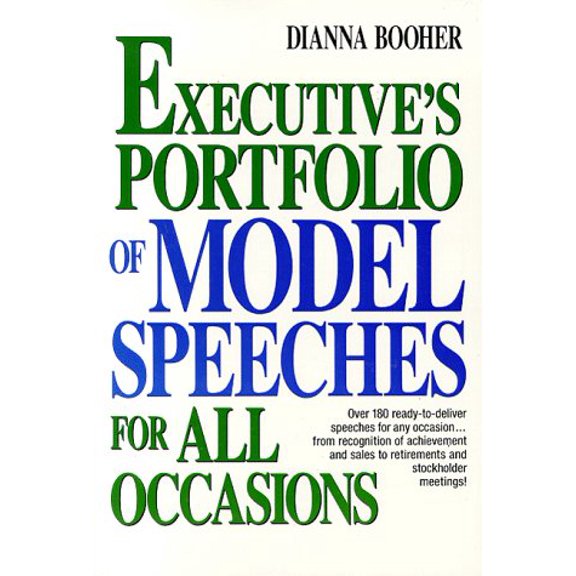 Pre-Owned Executive's Portfolio of Model Speeches for All Occasions, 9780132933179, 0132933179, Paperback,