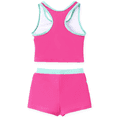thumbnail image 2 of Barbie Girls Swimsuit Two Piece Set Tankini Crop Top Swim Shorts Bathing Suit Sizes 6-7Y, 2 of 10