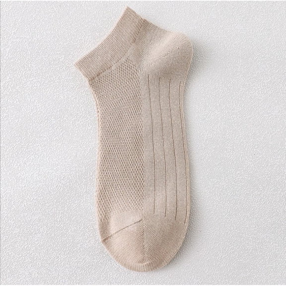 Ankle Socks for Mens- Ultra Thin Breathable Sport Socks - Athletic, Running, Low Cut Khaki One Size