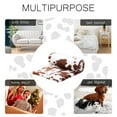 thumbnail image 6 of PiccoCasa Cow Printed Soft 300GSM Flannel Throw Blanket Sofa Bed Brown 51" x 59", 6 of 7