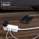 thumbnail image 4 of Power Strip GE 81597 con 2 salidas y 3 puertos USB de 6 pies, color blanco, 4 of 6