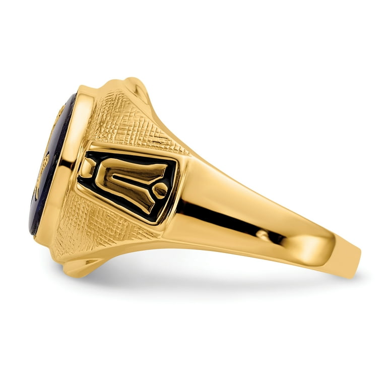 Solid 14k Yellow Gold Men s Masonic Ring