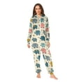thumbnail image 4 of Adult Christmas Onesie Cute Cartoon Elephant Adult Zipper One-Piece Pajamas Unisex Pajamas with Pockets, 4 of 6