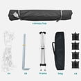 thumbnail image 4 of 10'x10' Pop Up Canopy Tent with 4 Removable Sidewalls & Weight Bags, UPF 50+ Waterproof Instant Outdoor Shelter Gazebo for Party, Beach, Camping, Wedding, Portable Carry Bag, 4 of 9