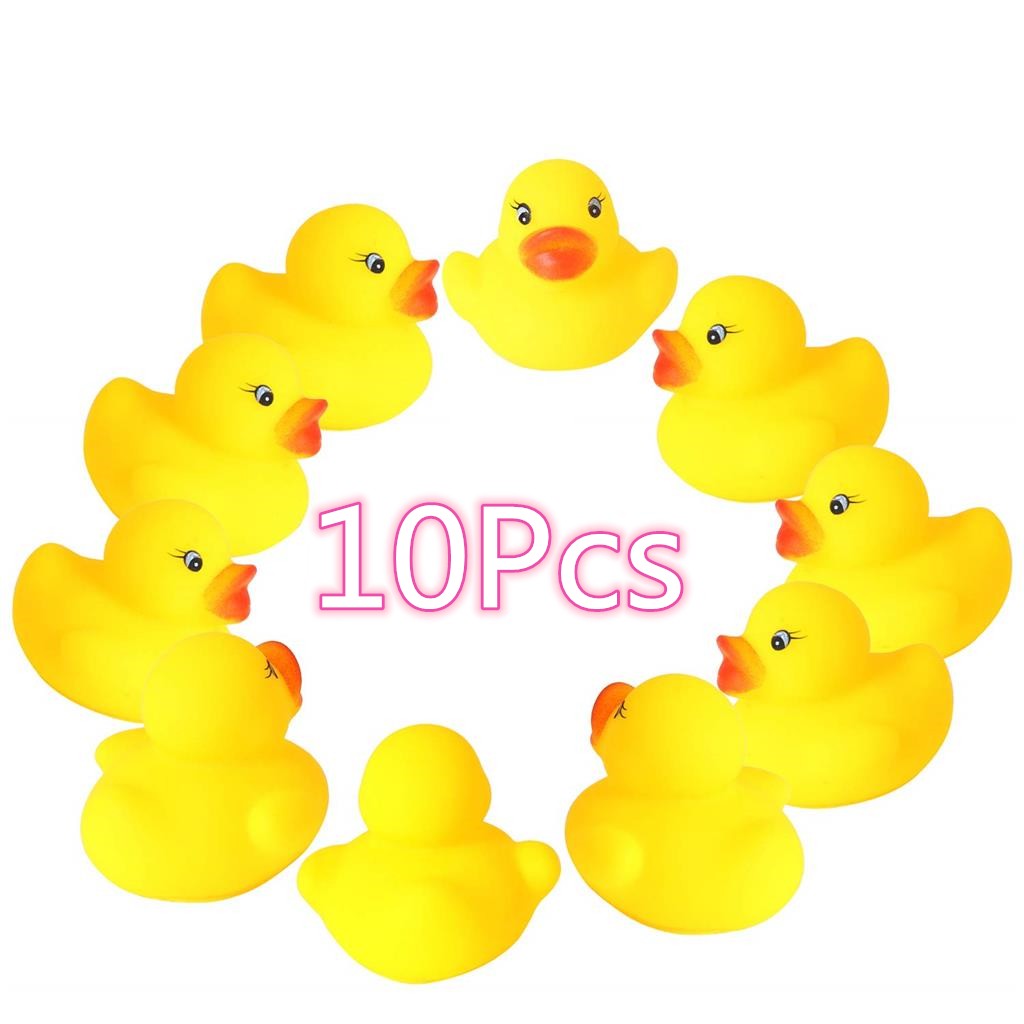 12 Baby Yellow Rubber Duckys Mini Ducks Toy Baby Shower or Party Cupcake for sale online