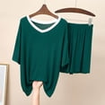 thumbnail image 2 of Goodtrade8 Womens Shorts & Tops PJS Sets Modal Summer Homewear PJS Homewear Short Sleeve Loungewear Casual Lightweight Pajamas Set for Women 2 Pieces, 2 of 7