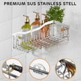 thumbnail image 5 of Shower Caddy, Shower Shelves 5 Pack, Adhesive Shower Organizer for Bathroom & Kitchen, No Drilling, Large Capacity, Rustproof SUS304 Stainless Steel Bathroom Organizer, Bathroom Accessories, Silver, 5 of 7