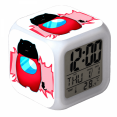 thumbnail image 1 of HANNTAOO Reloj despertador LED con diseño de Among_Us, reloj de mesa creativo, reloj digital electrónico brillante y colorido para adultos, niñas y niños, juguete para regalo de cumpleaños HTNL#413, 1 of 7