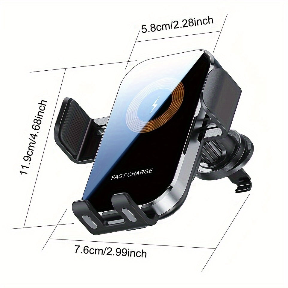 Fast Car Phone Wireless 15W Charger, Air Vent Phone Holder Car Mount for iPhone 12/13/14/15 Series