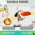 thumbnail image 4 of Stainless Steel Magnetic Measuring Spoons Set for Liquid and Dry Food, Fits in Spice Jar, Cooking Utensils Set with Leveler - Gold, 4 of 5