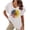 White, variant on CHUMUD 4th of July Shirts for Women American Flag Sunflower Graphic Tee USA Red White Blue Top Patriotic Short Sleeve V Neck T Shirt (Avail for Plus Size)
