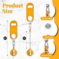 thumbnail image 2 of Lsupdaol 8 Pieces Flat Bottle Opener Bartender Retractable Beer Opener with 8 Pieces Round Badge Reel Badge Clips Holder for Kitchen Restaurant Home Anniversaries Supplies Party Gifts (Orange), 2 of 14