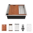 thumbnail image 4 of Undermount Single Bowl Stainless Steel Kitchen Sink with Workstation, 4 of 9