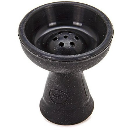 Silicone Hookah Bowl - Indestructible - Color: Black - No Grommet Needed!, 100% food-grade silicone - Heat proof and indestructible! By Head Cold