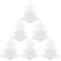 WEAVILUX 6-Pack Clear Plastic Candy Boxes for Christmas Tree Decorations, Treat Holders for Holiday Candy Storage