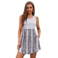 thumbnail image 4 of ABPHQTO Vestido de tirantes de pitón a rayas con bolsillos para mujer, 4 of 5