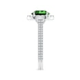 thumbnail image 3 of ANGARA Lab Grown 1.75 Ct Round Emerald Halo Ring with Diamond Accents for Women in 925 Sterling Silver (Size-8mm) | May Birthstone, Anniversary, Jewelry Gift for Women | Lab-Grown Emerald Ring, 3 of 8
