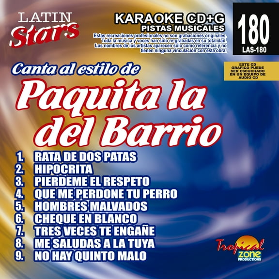 Karaoke Latin Stars 180 Paquita La Del Barrio
