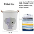 Howarmer Large Canvas Laundry Hamper, Elephant