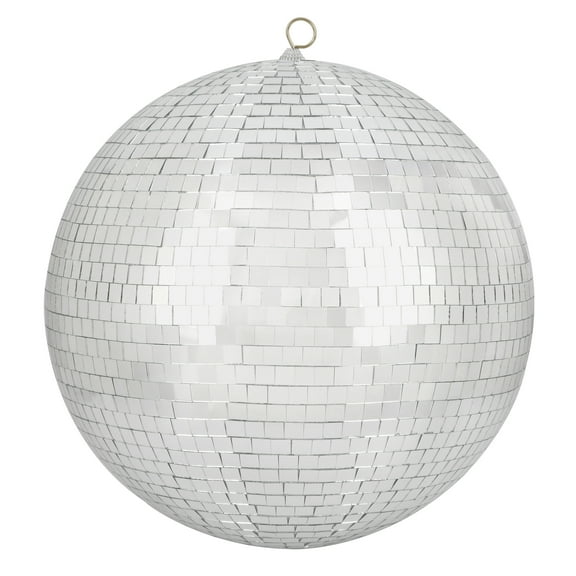 Silver Disco Ball by Celebrate It – 14" Mirror Party Ball for Indoor Use - Reflective Glass Tile Design for Dance Floors - Birthdays - Events & Décor