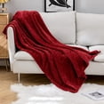 thumbnail image 2 of Manta MIULEE de forro polar rojo burdeos 127 x 152 cm, 300 g/m², suave, 2 of 8