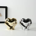 thumbnail image 4 of 1/2Pcs Love Heart Gesture Figurine Holding Heart Hand Ceramic Statue Sculpture Home Office Wedding Party Desktop Decoration Ornament, 4 of 8