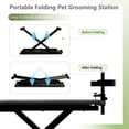 thumbnail image 3 of Sturdy 47'' Black Large Dog Grooming Table X-Lift Adjustable Height Pet Station with Leash & Tool Organizer, 3 of 7