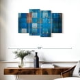 thumbnail image 3 of Elephant Stock Blue Cargo Containers Wall Art - Horizontal Multi Panel Canvas - Living Room Wall Decor - Abstract Multi Panel - Teal And Turquoise Decor - 36" x 22", 3 of 8