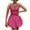 Hot Pink, variant on Diufon Mini Dresses for Women Summer Solid Color Ruffle Hem Dress Square Neck Sleeveless Dress