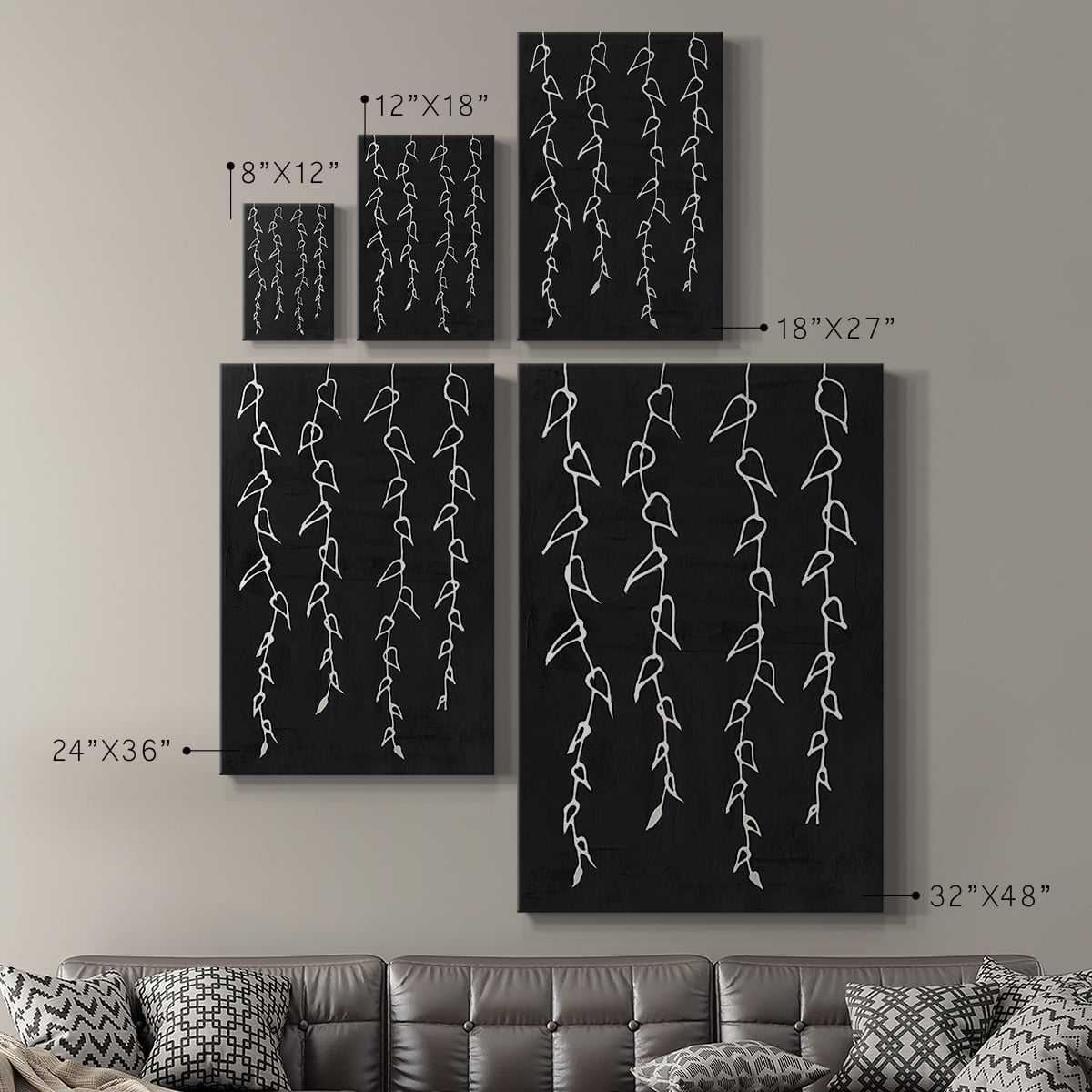 Ivory Vines II Premium Gallery Wrapped Canvas - Ready to Hang
