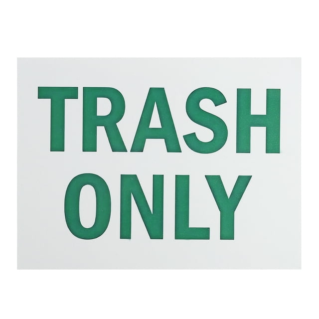 Unique Bargains Warning Sign 6x8", Aluminum Trash Only Sign Waterproof Rust Free Signs for Indoor Outdoor