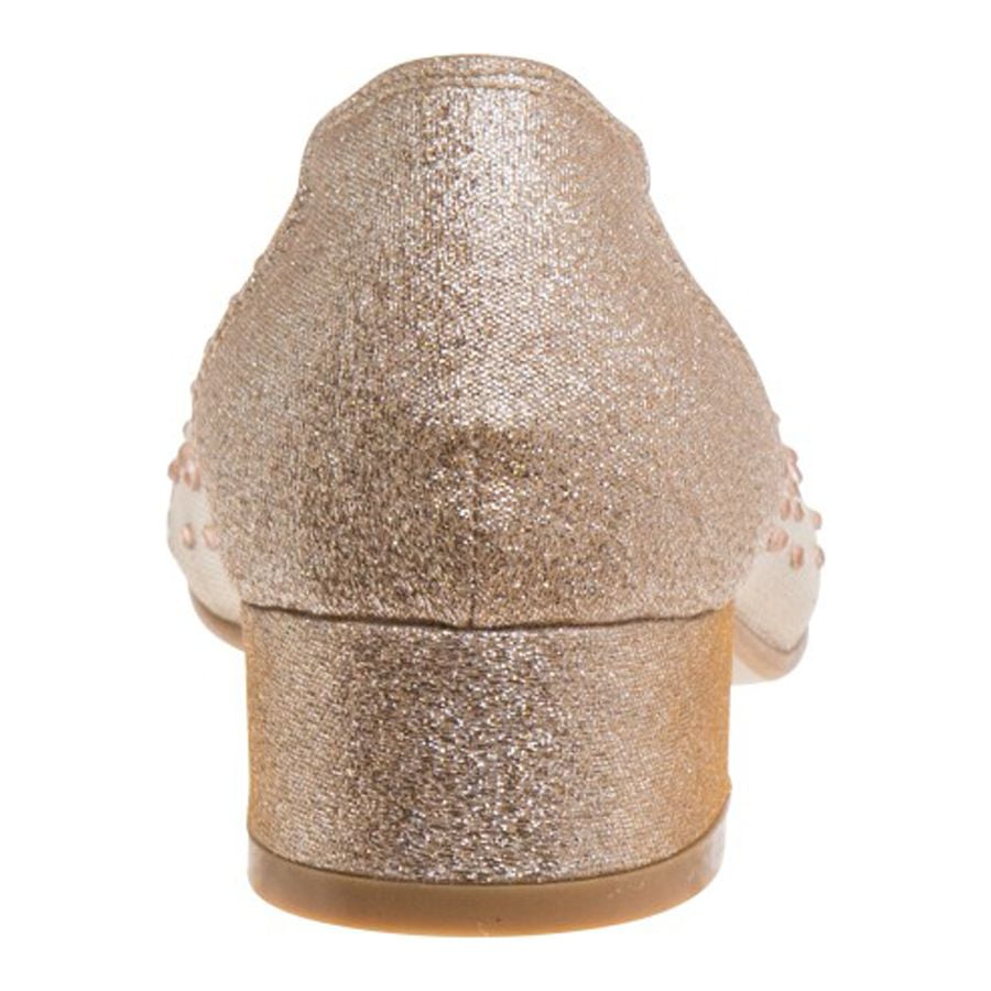 girls rose gold party shoes
