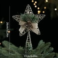 thumbnail image 3 of MOQIN 10-Inch Natural Star with Pinecones,Christmas Tree Star Topper Pine Picks Red Berry Bow Christmas Treetop Decoration with Spring Support for Holidays Indoor Festive Party Home Ornament, 3 of 8