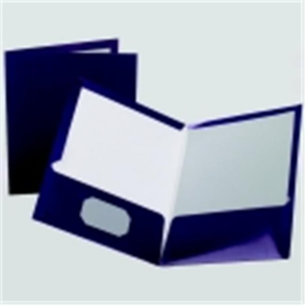 Oxford Laminated Pocket Folder, Purple, Gray, Pack Of 25