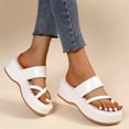 thumbnail image 5 of Juebong Sandals clearance Boho Slide Sandals for Women Girls Dressy Low Wedge Thong Sandals Casual Toe Ring Flat Sandals Cute Summer Bohemian Travel Flip Flop Sandal Shoes, 5 of 5