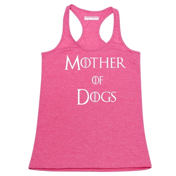 P&B Mother of Dogs Funny Women's Tank Top, Heather Pink, 2XL