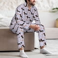 thumbnail image 7 of Daiia Dachshund Dog for Men's Long-Sleeved Pajama Set – Soft & Comfortable Sleepwear Button-Up Pajamas Cozy Lounge Wear-Medium, 7 of 7