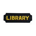 thumbnail image 1 of LOVIVER Home and Garden Fence Sign Statement Plaque Sign Wall Door Wood with Screws LIBRARY, 1 of 8