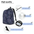 thumbnail image 5 of Balery Watercolor Indigo Vintage Canvas Backpack for Men and Women - Large Capacity, Durable Travel Laptop Bag for School, Work, Hiking, and Outdoor Activities-Small, 5 of 7