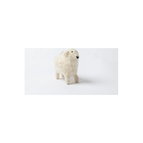 De Kulture Works Handmade Premium Wool Felt Sheep Ornament Eco Friendly Needle Felted Stuffed Ideal for Home Office Decoration Holiday Decor, 13x6x12 (LWH) Inches